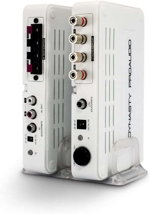 DYNASTY PROAUDIO WSA-5RP Wireless Surround Sound Rear Speakers Kit with 2 x 50W Amplifier Built-in, 5.2G / 5.8GHz Dual Band Selectable, Total 106 RF Channel Auto Switching