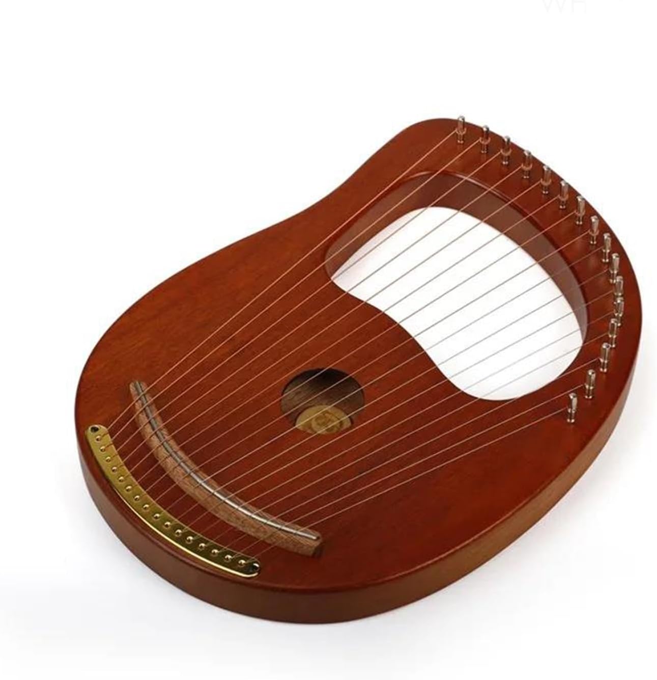 Lyre Harp Set Single Board 16-String Wooden Lyre Harp Metal Strings Portable Solid Wood Stringed Instruments For Beginners(16A)