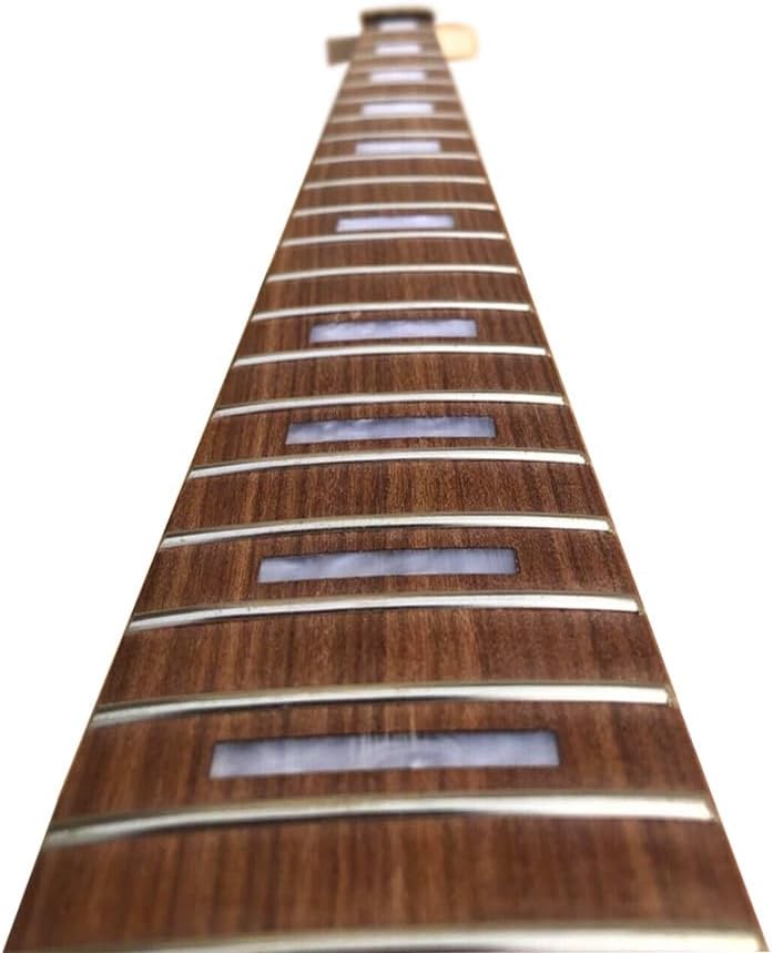 Unfinished New Bass Guitar Neck 22 Fret 30 Inch Maple Rosewood Fretboard Block Paddle Head (22 Fret 30 Inch)