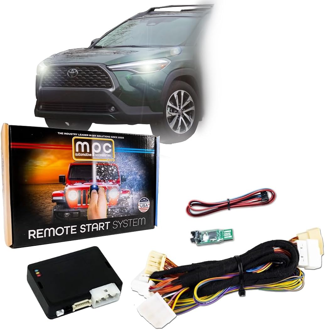 MPC Factory Remote Activated Remote Starter Compatible with 2022-2025 Toyota Corolla Cross Gas Push-to-Start with T-Harness - Factory Key Fob Activated