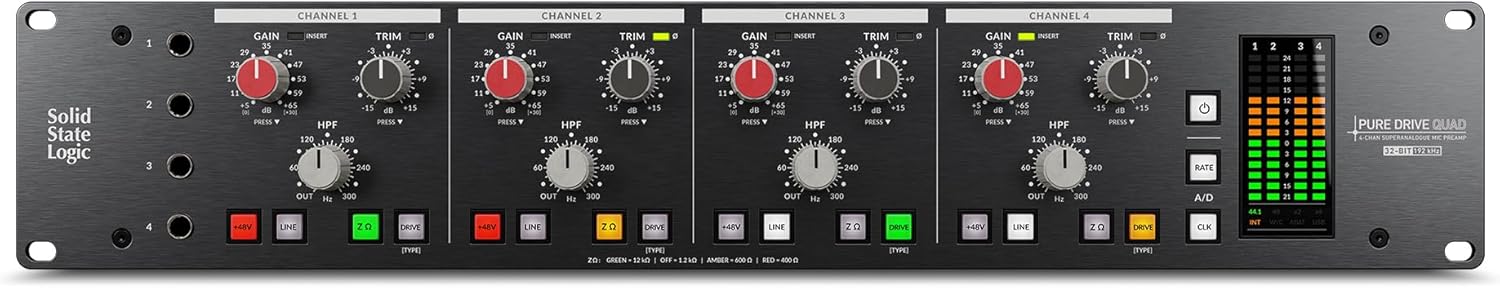 Solid State Logic PureDrive Quad 4 Channel Mic Pre