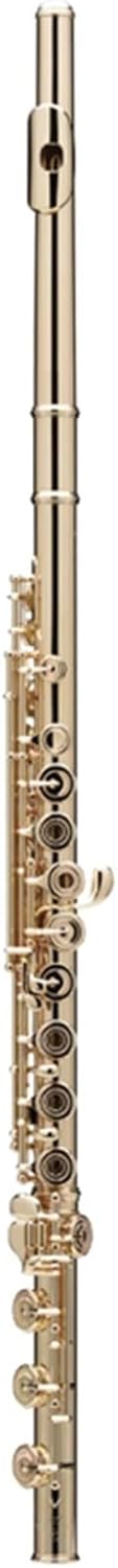 Flute Kit Western Concert Flute Silver Plating 17 Holes C Flutes Key Woodwind Instrument Mini Screwdriver Padded Intermediate Flute (Color : Gold)