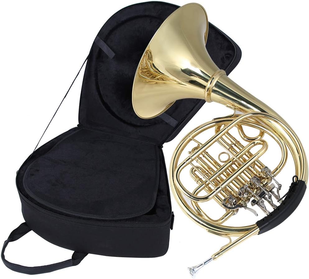 Brass Split Type Detachable Round Horn Musical Instrument Large Bell Mouth Bag Gloves Cloth Pad Beginner Professional