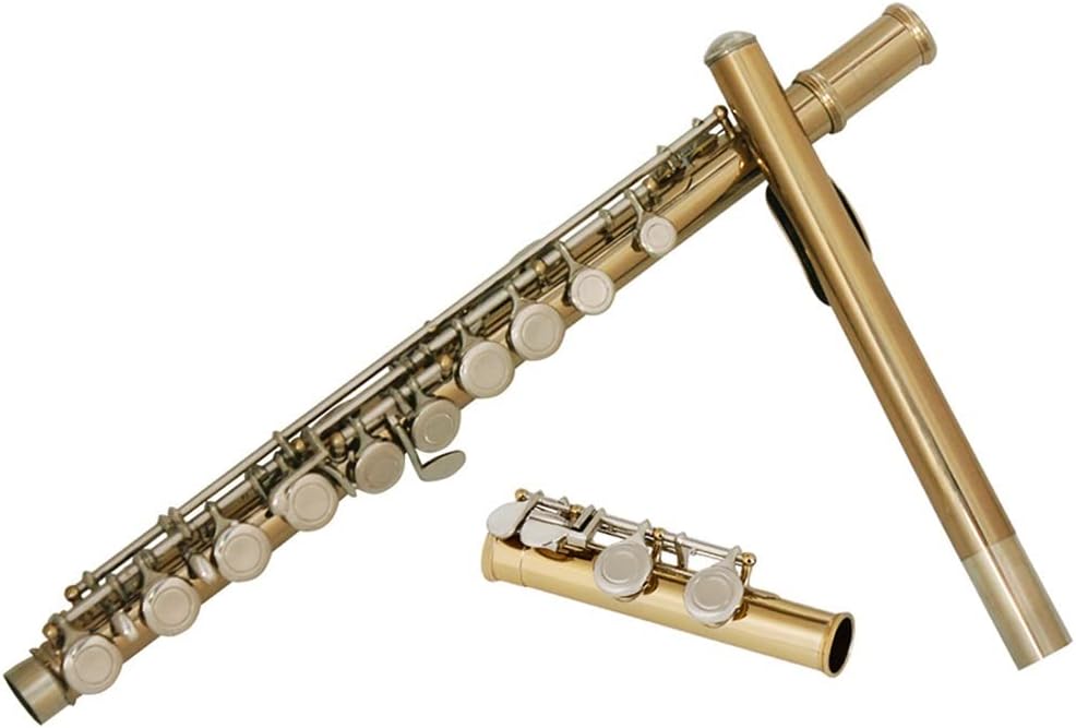Gold-plated Silver Keys 16 Holes Flute Woodwind Instrument Closed Hole E Key Concert Flute with Box Music Accessories