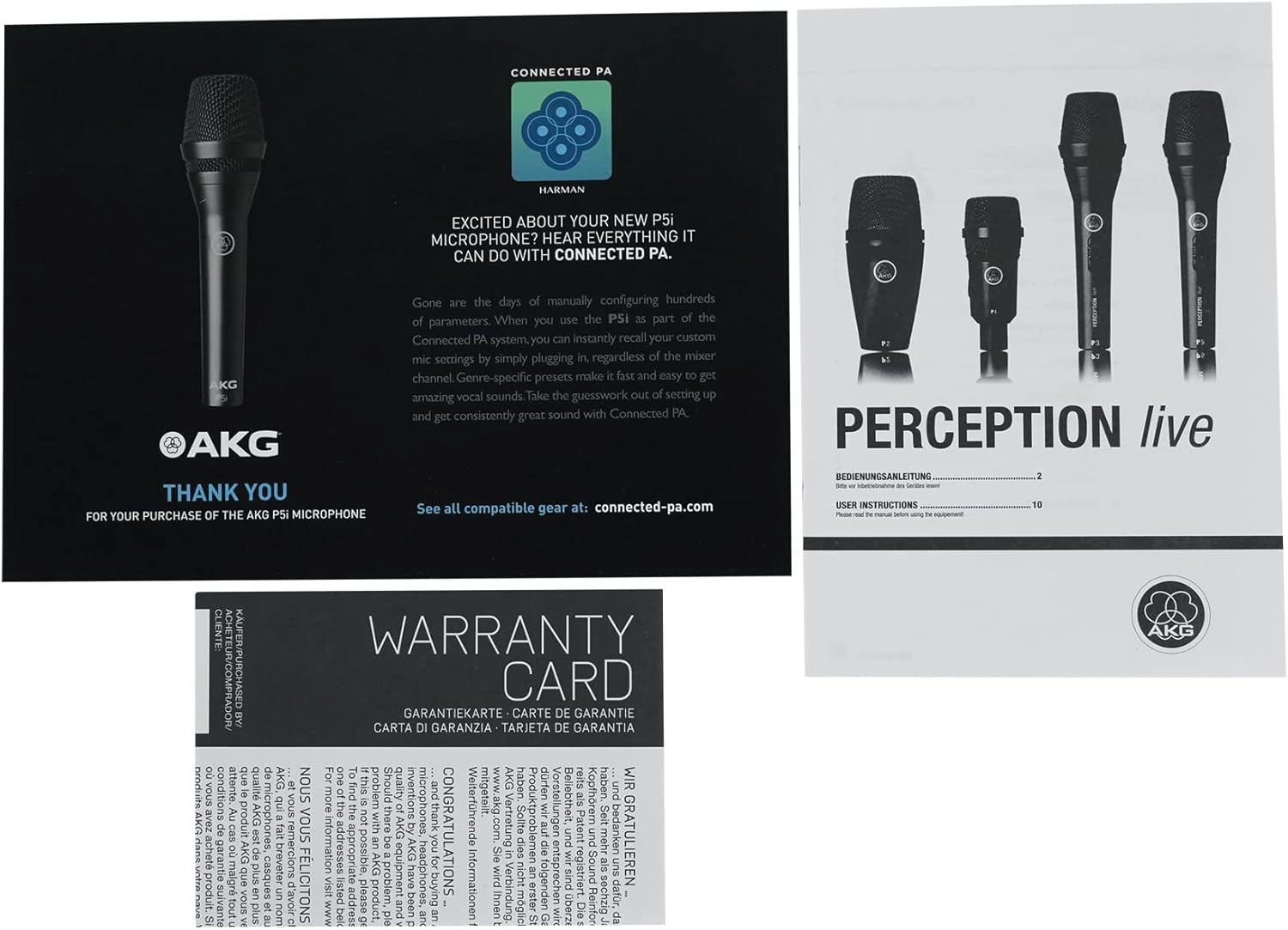 Audiosavings Bundle: (1) AKG P5i Handheld Dynamic Metal Vocal Microphone Mic Bundle with (1) Rockville RVMIC1 Microphone Stand Dual Boom & Tripod Base (2 Items)