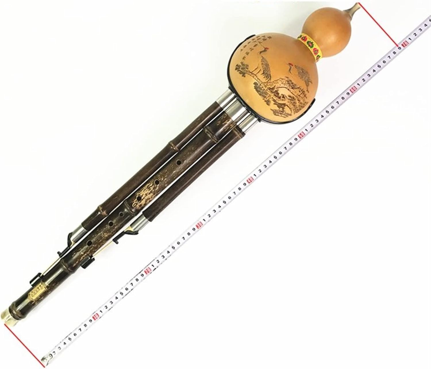 FLFL Hulusi 1 Set of Professional Seven-Hole Hulusi Key Cucurbit Hulusi Adult Instrument (Color : Bass C)