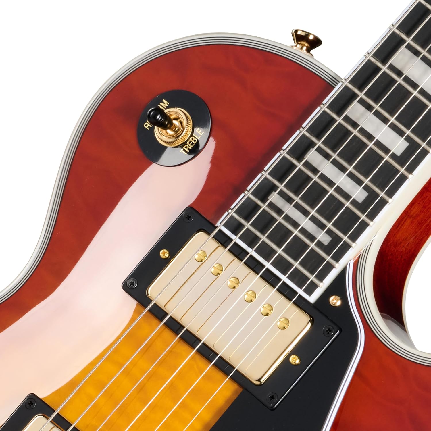 Epiphone EXCLUSIVE Les Paul Custom Quilt AAA, Ice Tea with Bag