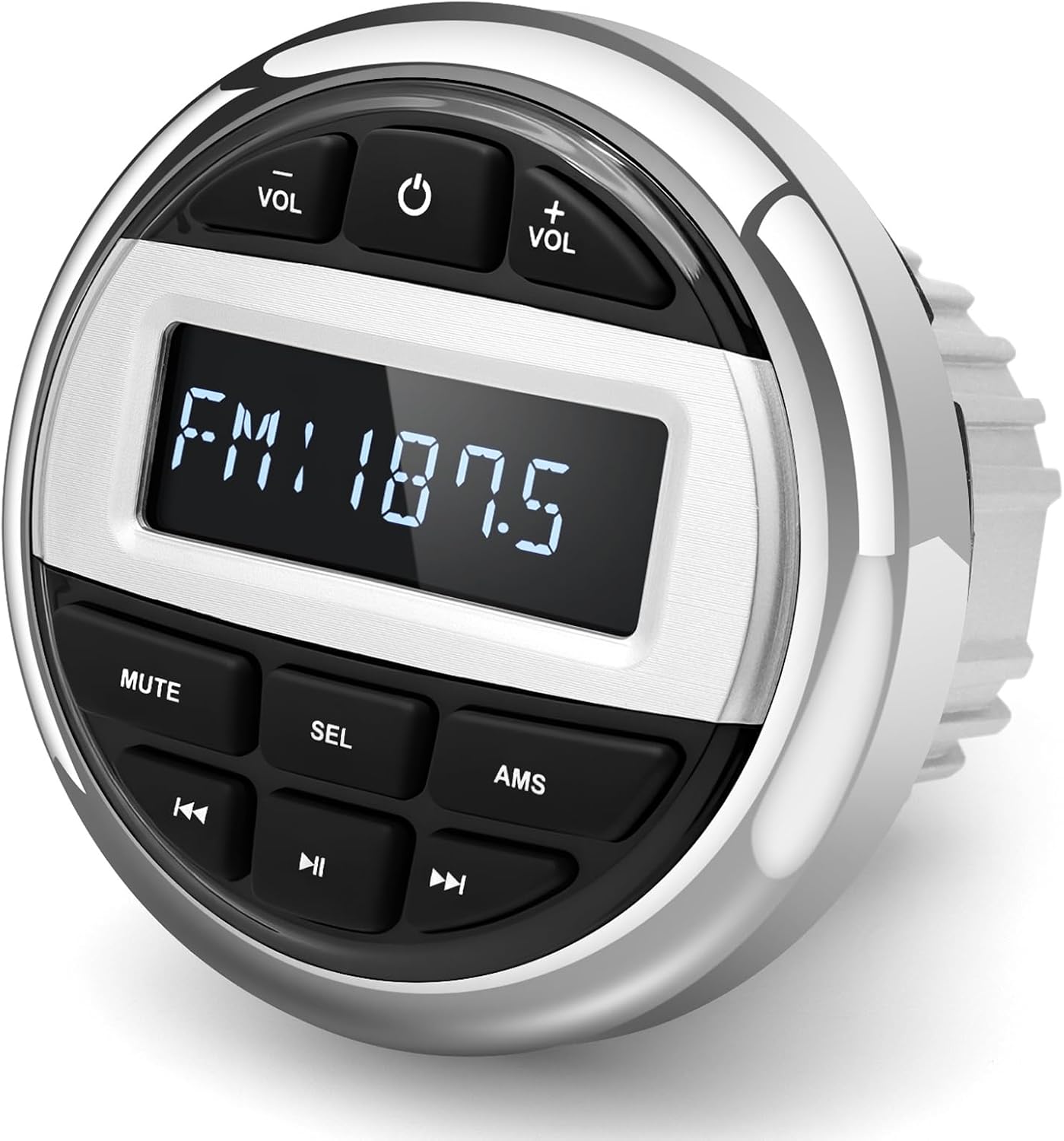 MH Marine Boat Stereo Gauge Receiver - Audio Systems, Wireless Connection, AM/FM, USB Port, AUX, No CD DVD Player, Radio Receiver with Control