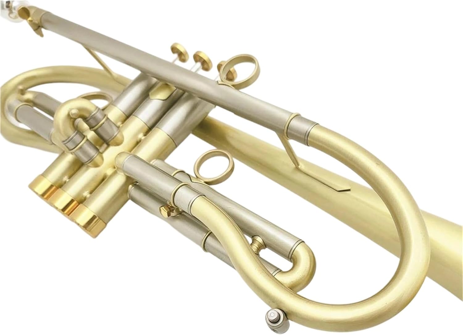 Trumpet Bb Key Brass Gold Plated Finish Professional Instrument With Box For Beginners