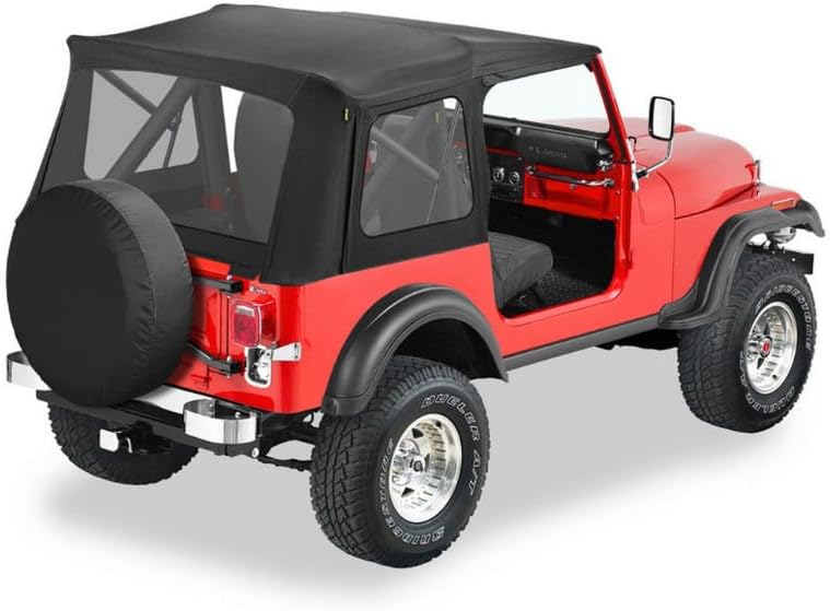 Bestop Supertop Classic - Jeep '76-86 CJ7 / '87-95 Wrangler YJ (Black Crush; Clear Windows)