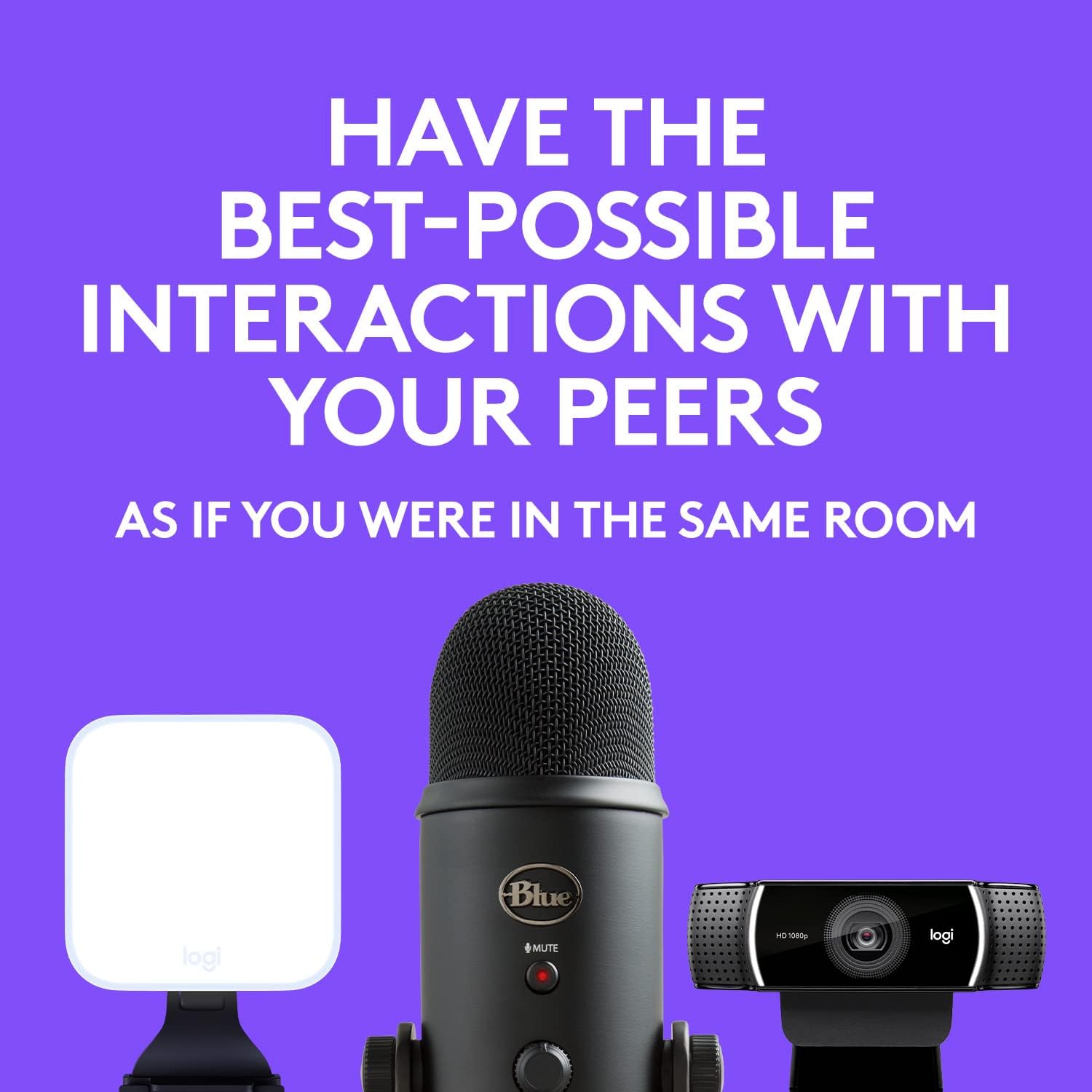 Blue Yeti Podcast Equipment Bundle - for PC, Mac, Gaming, Recording, Streaming, Podcasting, Studio, and Computer Condenser, Blue VO!CE Effects, 4 Pickup Patterns, Premium LED Light - Blackout