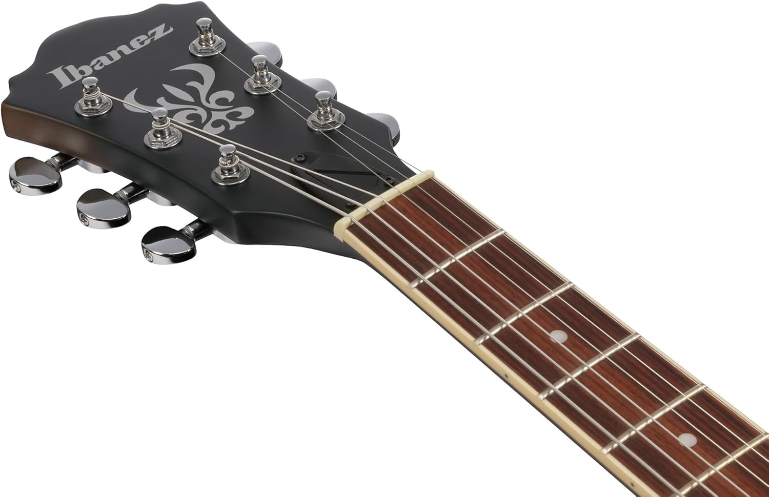 Ibanez AS53 AS Artcore Hollow Body Electric Guitar - Transparent Black Flat Bundle with Amplifier, Gig Bag, Tuner, Cable, Picks, Austin Bazaar Instructional DVD, and Polishing Cloth