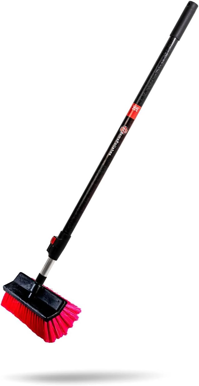 Adam's Truck Brush (3-6ft) - Adjustable Car Cleaning Brush & Pole Combo with Long Handle for Washing & Detailing Your Automotive Vehicle, RV, Truck or Boat