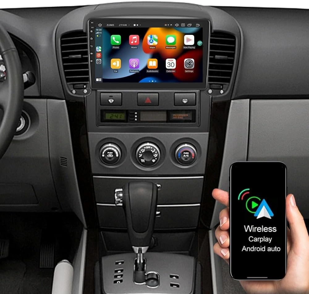 Car Radio for Kia Sorento 2006 4+64G Android 15 Double Din Car Stereo with 9 Inch Touchscreen Radio Built-in with Wireless Carplay/Android Auto/GPS Navigation/Bluetooth/FM/AUX-in/SWC/Backup Camera