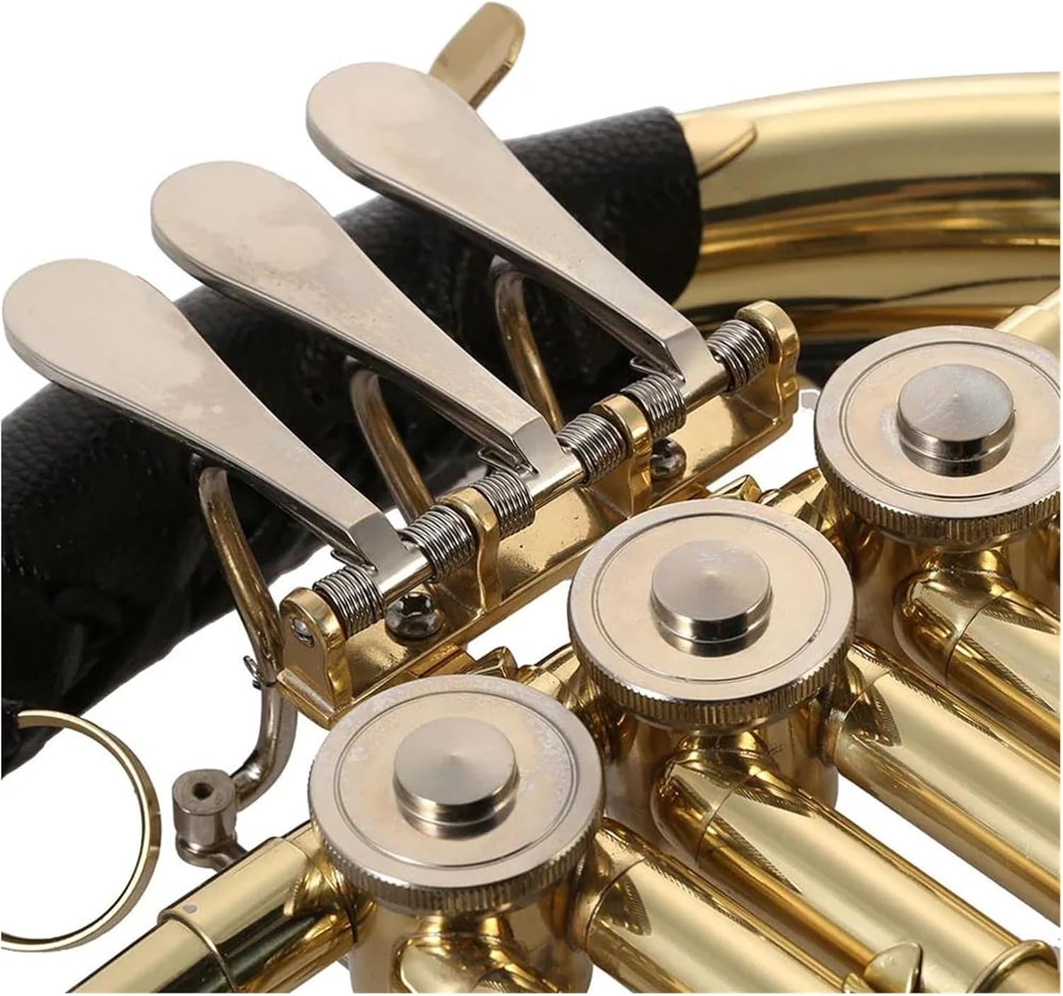 4 Key French Horn Bb Single Row French Horn 3 Keys Brass Gold Lacquer With White Copper Mouthpiece With Box