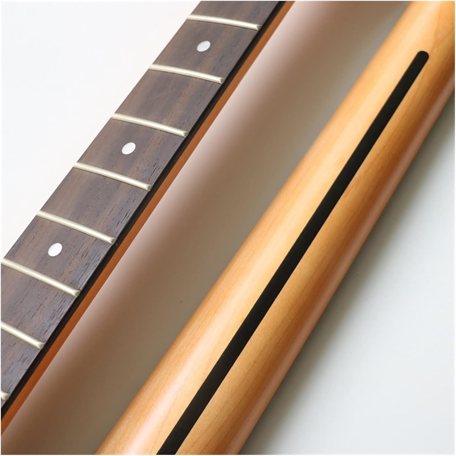 Maple 22 Frets Electric Guitar Neck Replacement Rosewood Fingerboard 1pc Unfinished Guitar Neck