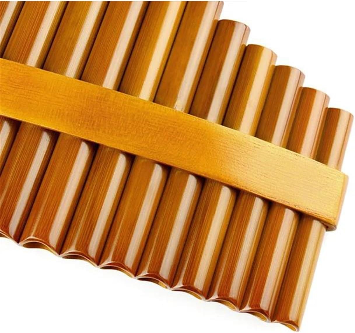 pan flute for beginners 15 Pipes Pan Flute G Key Folk Musical Instruments Brown Colour Flute Woodwind Instrument Handmade Pan Pipes (Color : 15-G-LEFT)
