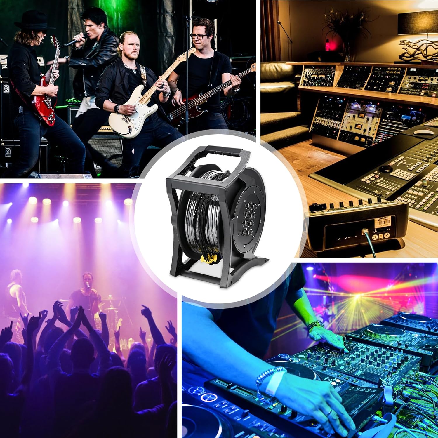 Jamesin 8 Channel XLR Male to Female Snake Cable, 100 Feet, with Color Coded Microphone Audio Cable, for Stage and Recording Studio, Can Be Used with Any Device with a 3-pin XLR