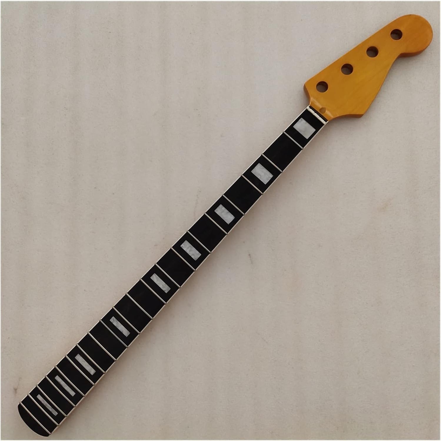TSTS 4 String Maple 20 Frets Bass Guitar Neck Replacement Ebony Fingerboard 34 Inch Guitar ​Neck Replacement