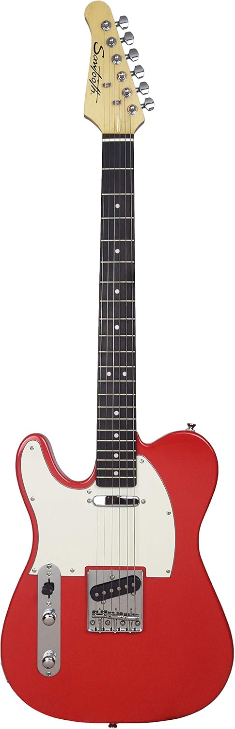 Sawtooth Classic ET 60 Ash Body Left-Handed Electric Guitar, Habanero