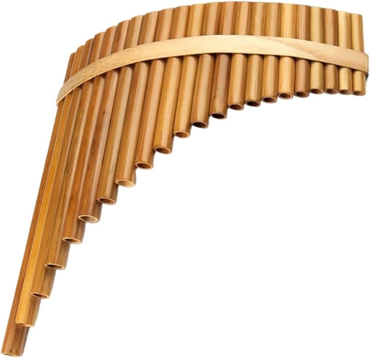 Handmade Wood Bamboo Pan Flute 22 Pipes Woodwind Musical Instruments (Color : Left)