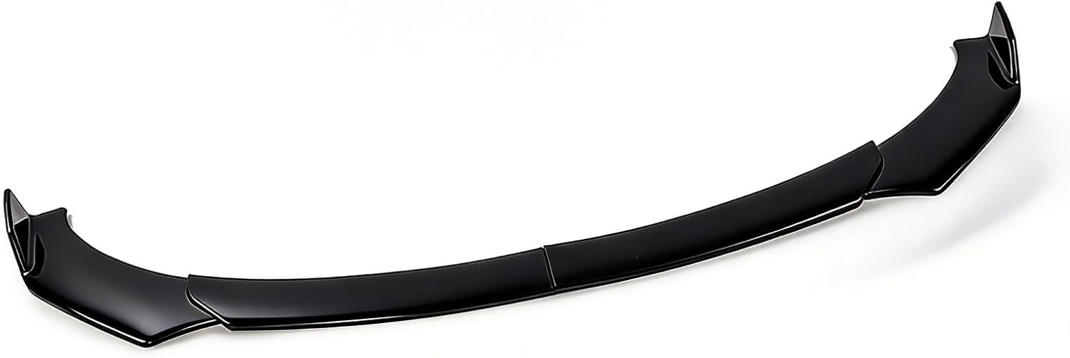 Car Front Bumper Lip Splitter, 4pcs Plastic Body Shovels Guard, Universal Black - Durable Material, Sport Styling, Easy Installation for Auto Modification