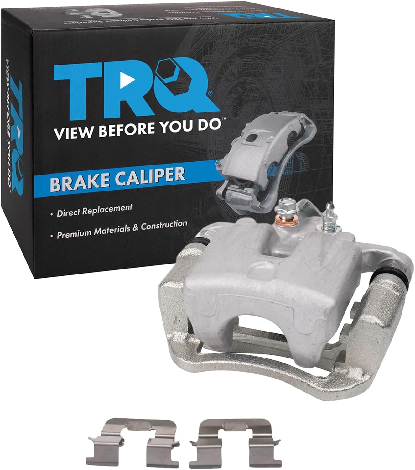 TRQ Rear Left Brake Caliper w/Bracket Drivers Side Compatible with 2014-2018 Kia Soul