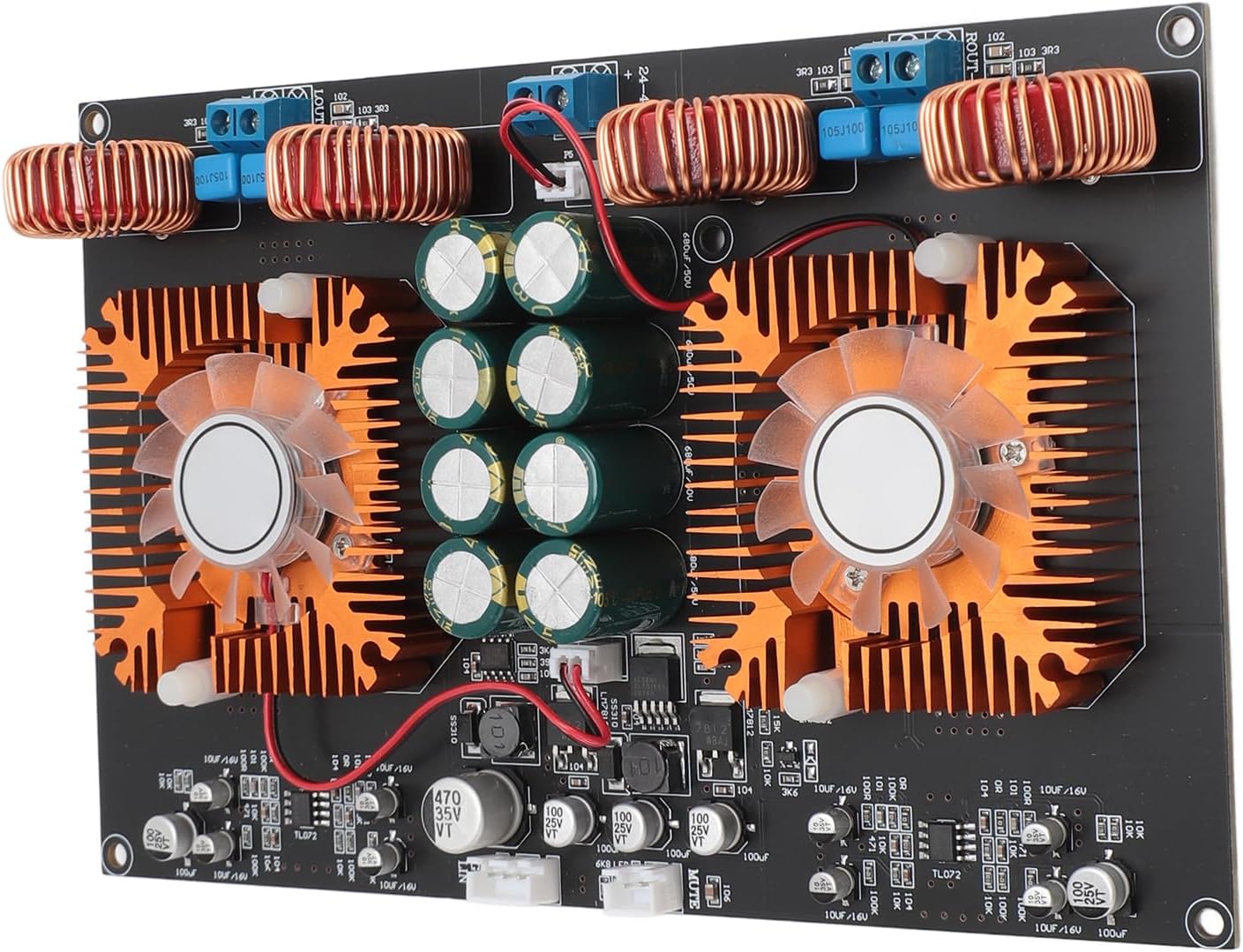 TPA3255 Amplifier Board, Class D Dual Core 600W Stereo, Efficiency Amp Module for Home Theater with Clear Sound Output