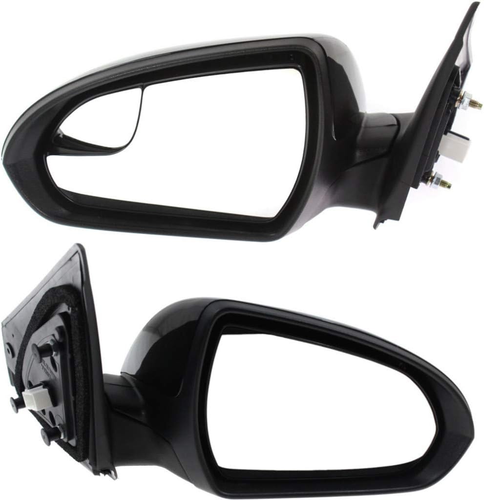 For Hyundai Elantra Mirror 2017 2018 Driver and Passenger Side Pair/Set | Paintable | Manual Folding | Power | Non-Heated | w/Blind Spot Glass | HY1320224 + HY1321224 | 87610F3050 + 87620F3050