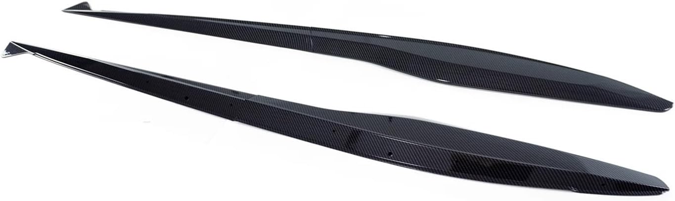Side Skirts Car Side Skirts Compatible for Corvette C8 2023-2024 Z06 Wide Body Version Glossy Black Carbon Fiber Style Car Accessories(Carbon Fiber Style)