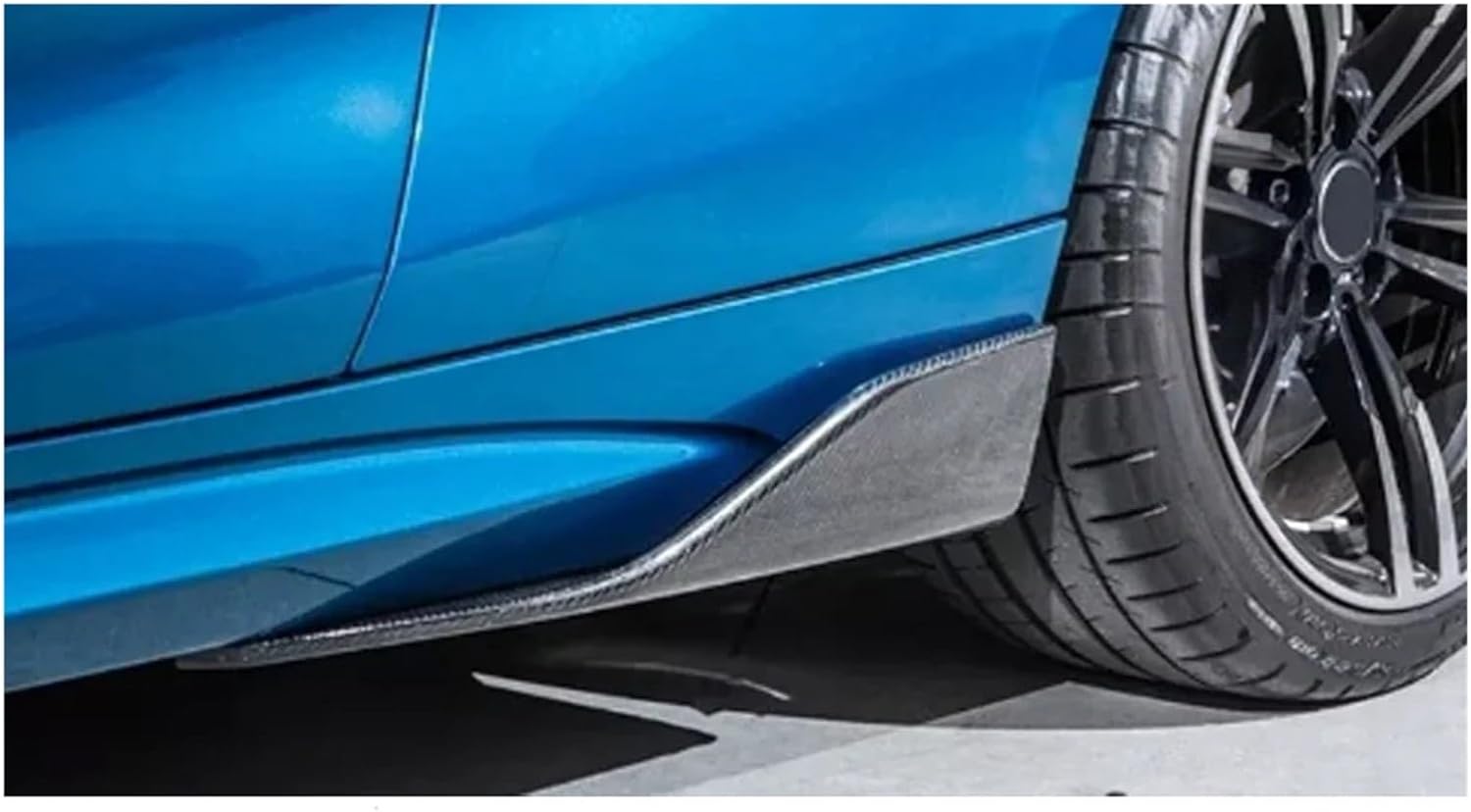 Side Skirts Car Side Skirt Bumper Spoiler Splitter Protector Compatible for BMW 2 Series F22 2014 2015 2016 2017 2018 Accessories Glossy Black(Carbon Look)