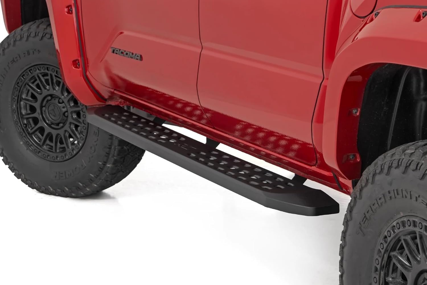 Rough Country RPT2 Running Boards for Toyota Tacoma Crew Cab (2024-2025) - Sleek Profile, Non-Slip Step, Rust Resistant, Easy Install