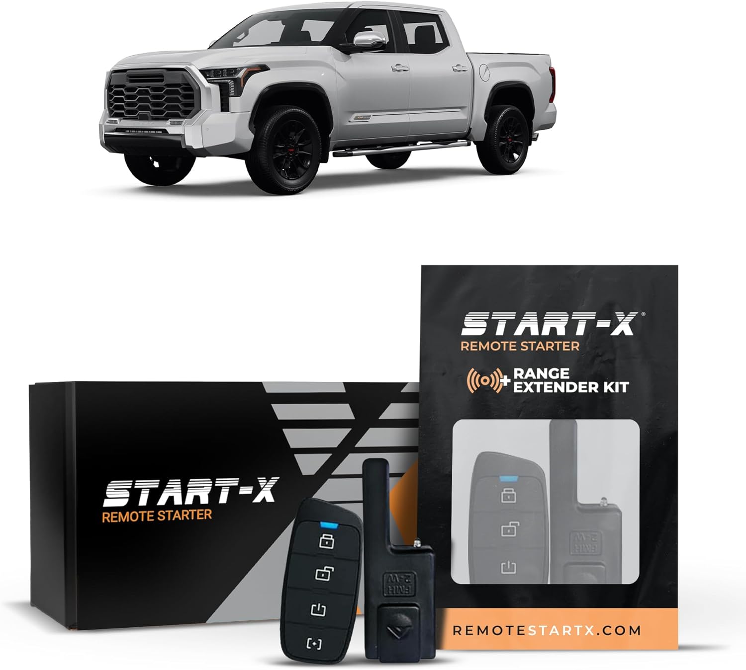 Start-X Remote Starter Kit + 3000ft 2 Way Range Extender for Toyota Tundra (2022, 2023, 2024) Trucks with Push-to-Start Ignition