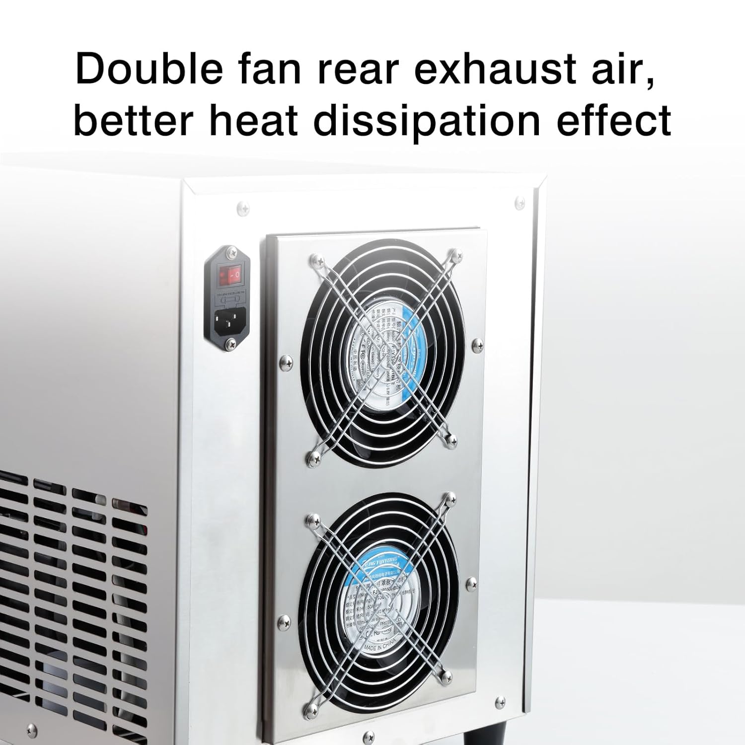 Kolice Commercial Automatic Electric Snowflake Ice Machine, Ice Shaving Machine, Snow Cone Maker 374lbs/day, Air Cooling, Quality Compressor for Food Truck, Restaurant, Milktea Shops, Household, etc