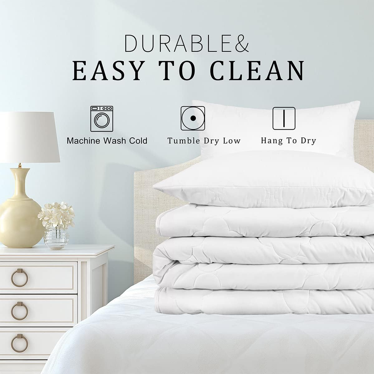 Castle Fairy Music Guitar Comforter Set Bed in a Bag 7 PCS King,Pop Music Lover Bedding Set with Sheets,Watercolor Bass Musical Instrument All Season Lightweight Bed Set for Kids Adults Bedroom Decor