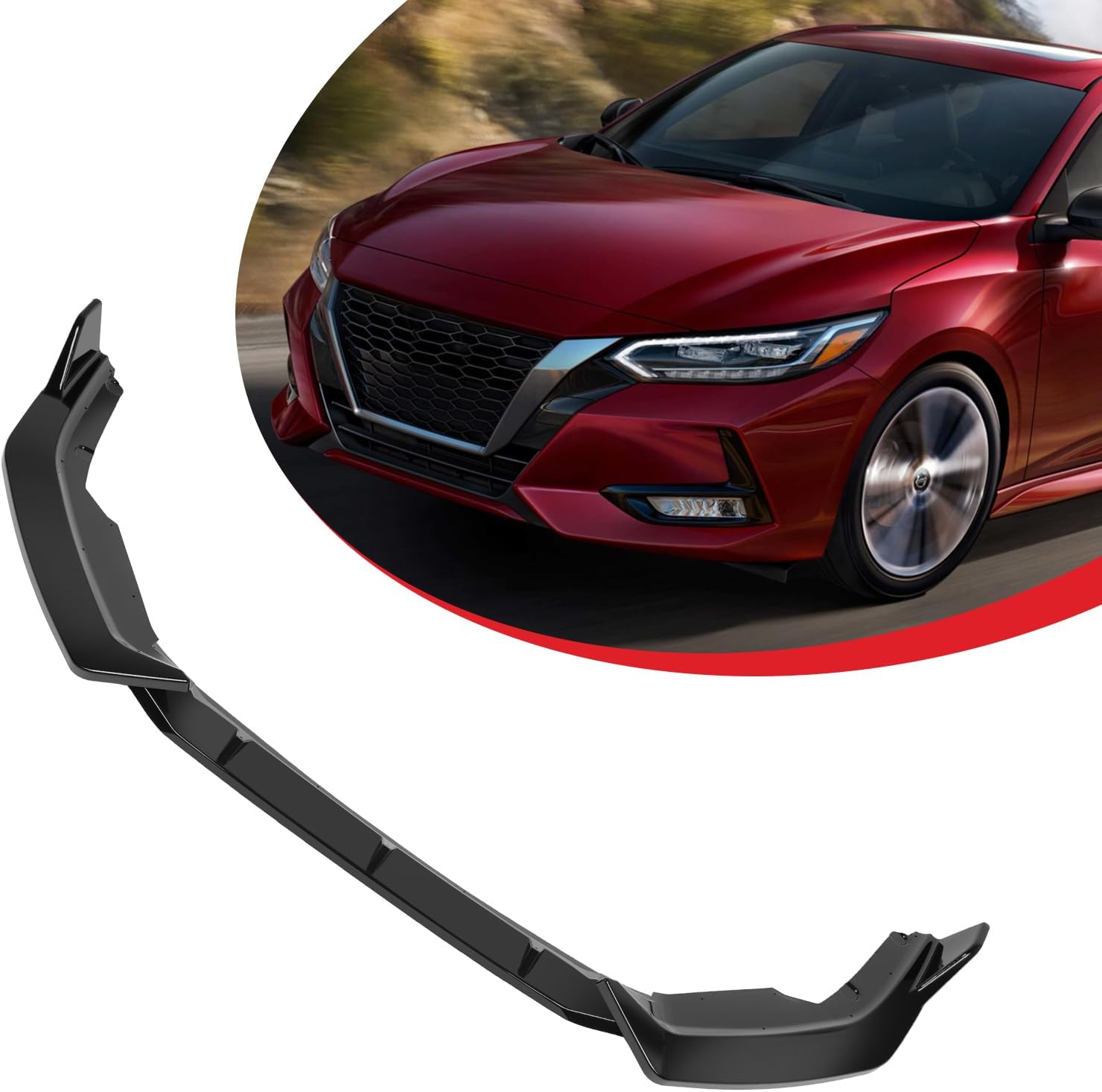 ECCPP PP Front Bumper Lip Splitter Spoiler Automotive Body Kits Spoiler Fits 2020 for Nissan Slyphy (sentra)