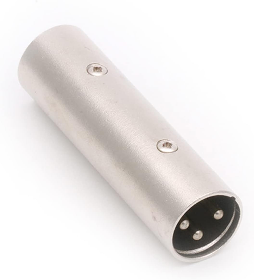 3Pin X L R Female to Female S I M Card Audio Microphone Mic Adapter Connector XLR Male to XLR Male Connectors 10Pcs (Color : 10xMM 3P)