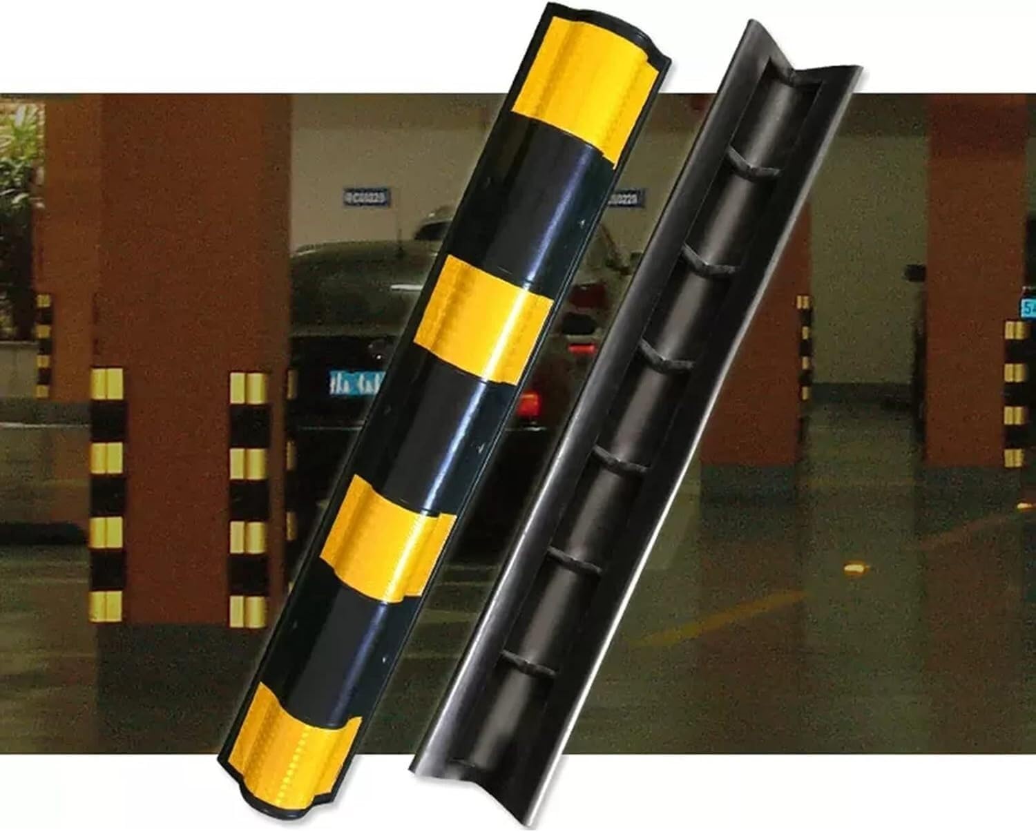 Accessories Car Parking Protector Wall Corner Guard for Parking Garages Arc Parking Garages Rubber Column 1cm Thick(1pcs-80cm)