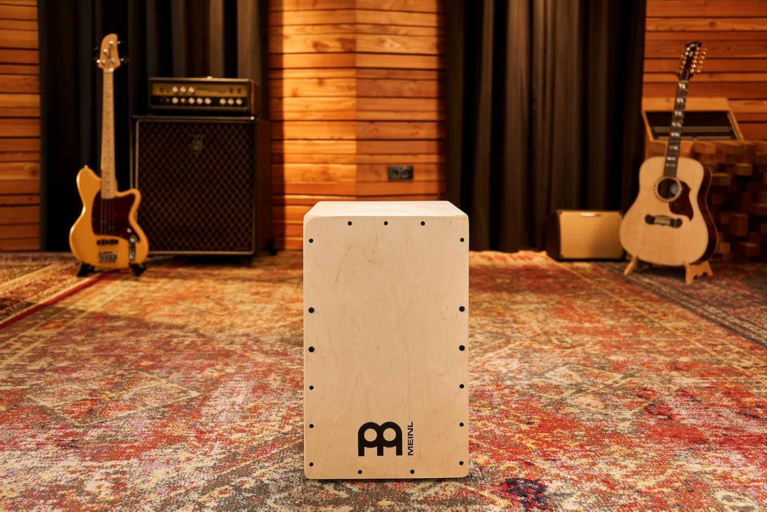 Pickup Snare Cajon Box Drum with Electronics for Amp or PA System — NOT MADE IN CHINA — Play with Your Hands, Baltic Birch, 2-YEAR WARRANTY