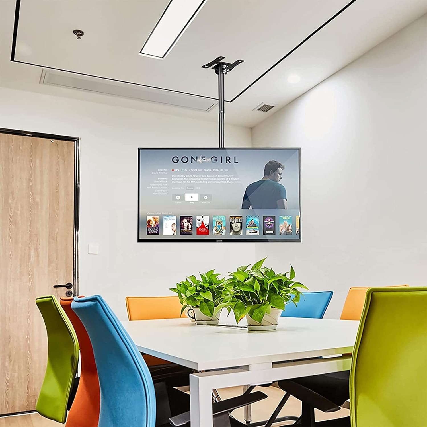 TV Stand tv Wall Mount Double Sided Ceiling TV Mount Bracket, Tilt and Rotatable TV Stand, for TVs 20 to 32 Inches, Max Weight 60lbs Per Screen