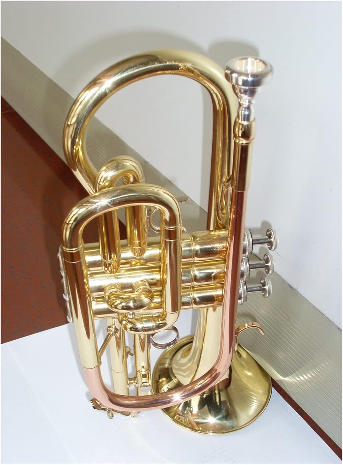 FLFL Student Trumpet Brass Body Gold Lacquer Phosphor Copper Leadpipe Bb Cornet