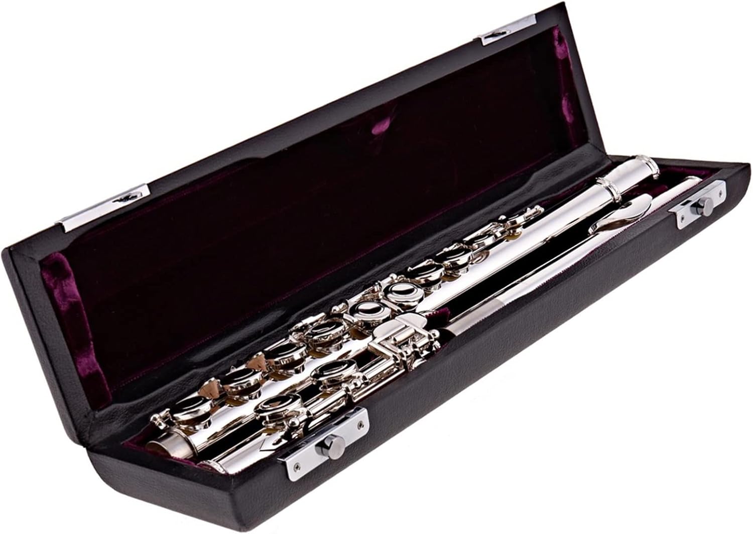 TSTS Flutes Musical Instrument Wind Instrument C Flute Split E Mechanism Offset G Silver Plated Flute with Case and Cover