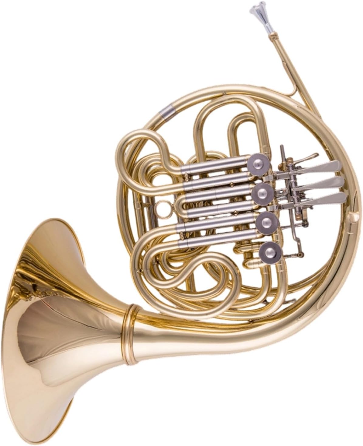 4 Key French Horn Double Row French Horn Split One B Flat F Four Key Instrument Playing Brass(Separate)