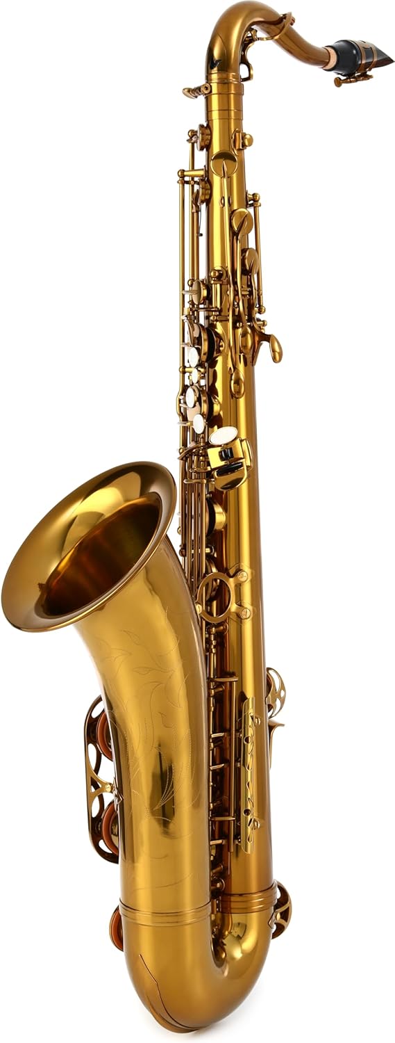 BetterSax Classic Tenor Saxophone - Professional-Grade Instrument with Dark Gold Lacquer Finish - Complete Kit for Beginners and Pros - Includes Mouthpiece, Neckstrap, and Durable Case
