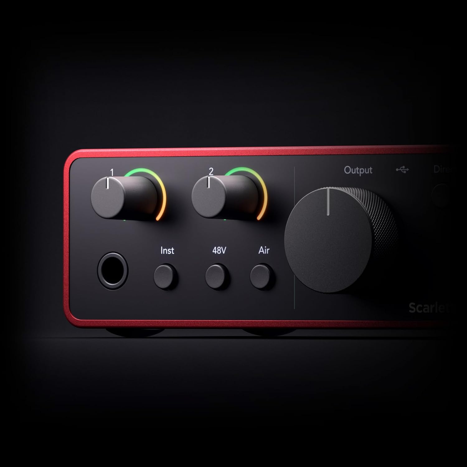 Focusrite Scarlett Solo 4G Audio Interface Recording Bundle with StreamEye Cans50 Studio Headphones and Professional Grade Instrument Cable