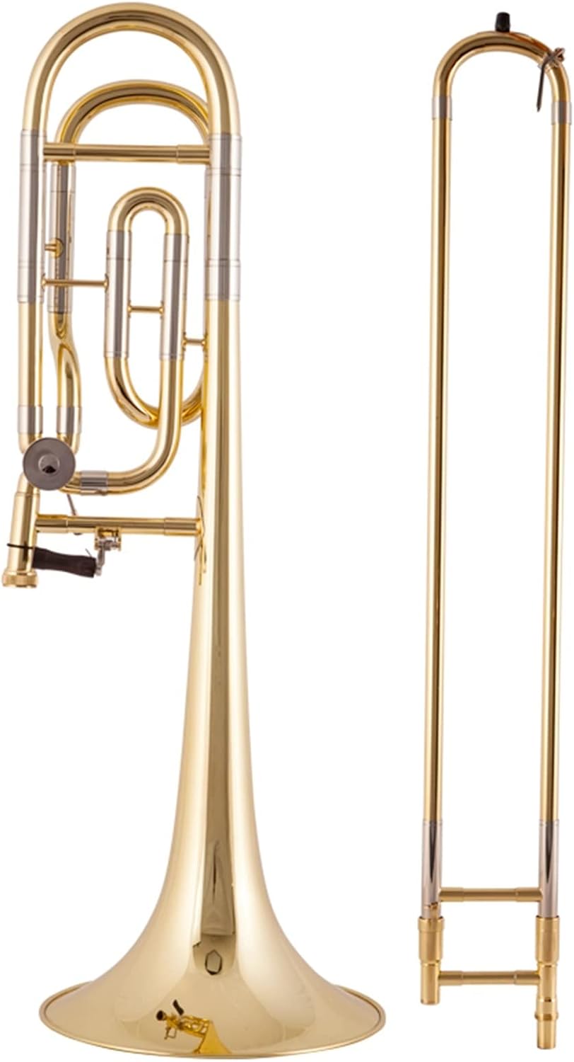 FLFL Student Trombone B Flat to F Key Tenor Trombone Musical Instrument Brass Band
