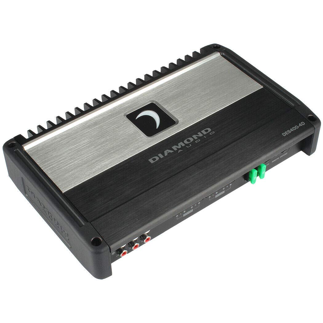 Diamond Audio DES400.4D 600W RMS Elite Series 4-Channel Class-D Car Amplifier + Free LAB Sticker (Renewed)