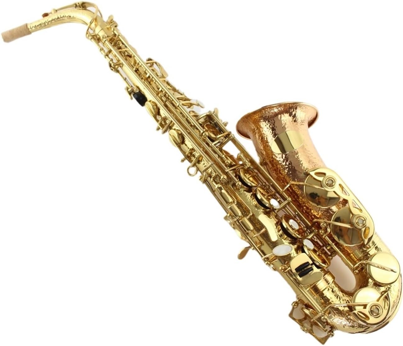 Woodwind Instruments Eb Alto Saxophone Phosphorus Copper Gold Lacquer E Flat Alto Sax Musical Instrument With Case
