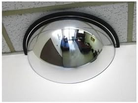 48” Acrylic Scratch Resistant Half Dome Convex Corner Bubble Mirror with Plastic Back, Indoor Safety and Hallway Mirror for Driveways, Warehouses, and Offices (DSR4812)