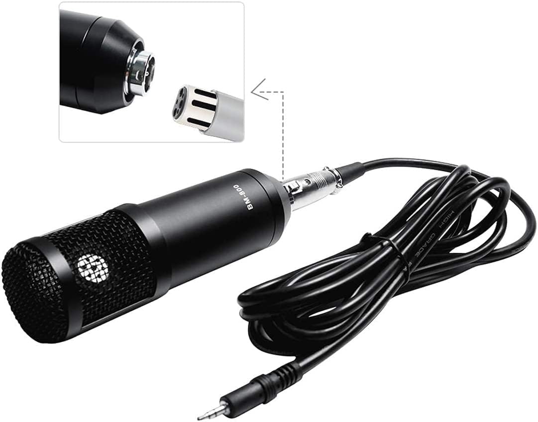 Professional Bm 800 Condenser Microphone 3.5Mm Wired Recording Microphone for Computer Karaoke, Microphone Kit Live Broadcast